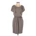 Julie Dillon Casual Dress - Popover: Gray Solid Dresses - Women's Size 10