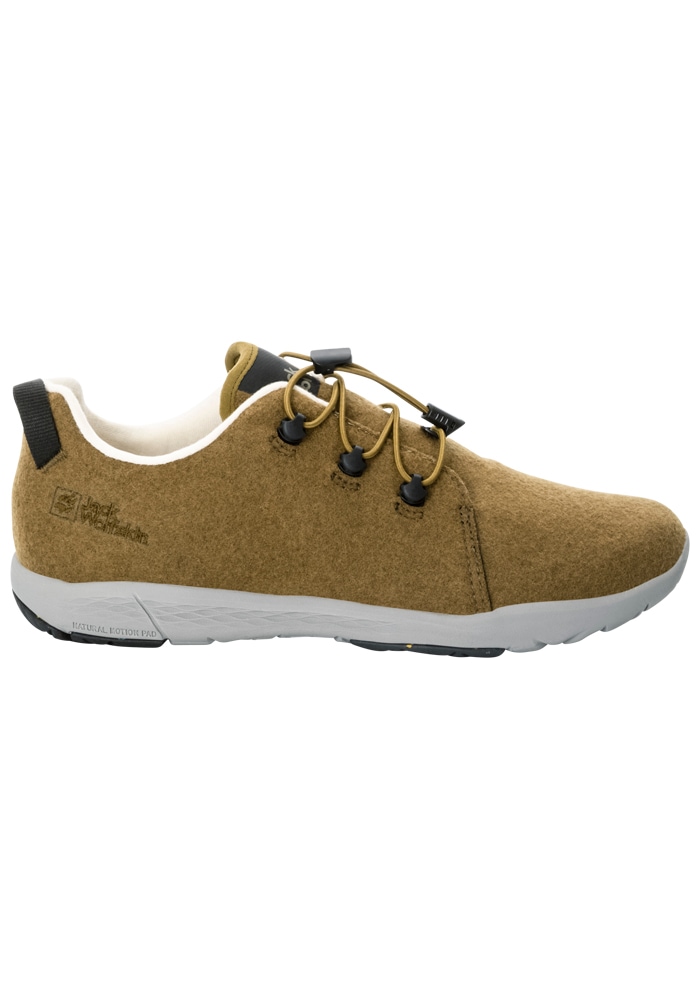Sneaker JACK WOLFSKIN "SPIRIT WOOL LOW W", Gr. UK9-EU43, Normalschaft, grün (cottage), Main Material 50% Wool; 50% Polyester Lining 100% Polyamide, Schuhe