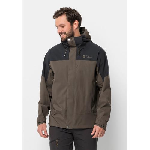 "Trekkingjacke JACK WOLFSKIN ""KAMMWEG 2L JKT M"" Gr. L (52), braun (cold, coffee) Herren Jacken Trekkingjacken"