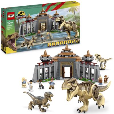 Konstruktionsspielsteine LEGO "Angriff des T. rex und Raptors aufs Besucherzentrum (76961)" Spielbausteine bunt Kinder Ab 12-15 Jahren