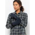 Fleecehandschuhe JACK WOLFSKIN "HIGHLOFT GLOVE WOMEN" Gr. M (38/40), blau (night, blue) Damen Handschuhe Fingerhandschuhe