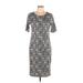 Lularoe Casual Dress - Sheath: Tan Print Dresses - Women's Size Large