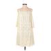 J Gee Casual Dress: Ivory Dresses - Women's Size Small