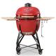 KAMADO BONO Ceramic BBQ Grill, 25" Grande Limited, Red I Kamado BBQ Charcoal Grill with Dual Zone Grilling System I Egg BBQ Smoker for Cooking, Smoking & Baking