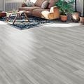 Oak Effect Lino Flooring Light Grey Wood Sheet Vinyl Flooring Roll Non Slip Water Resistant Kitchen Bathroom Cushioned Flooring 2m 3m Width Styal Grey Sawn Oak (4m x 2m)