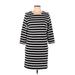 Old Navy Casual Dress - Shift: White Stripes Dresses - Women's Size Medium