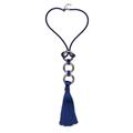 Lange Kette COLLEZIONE ALESSANDRO "Leeds" Gr. one size, Metall, blau Damen Halsketten Lange Ketten