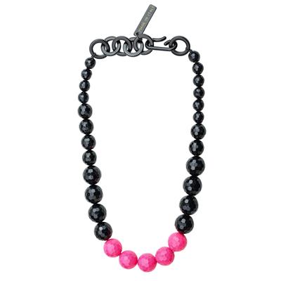 Kette mit Anhänger "Alma", Damen, Gr. one size, Kunstfaser, pink, COLLEZIONE ALESSANDRO, Basic, Halsketten, aus Polyeste