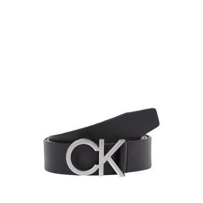 Ledergürtel CALVIN KLEIN "CK BUCKLE BELT 35MM", Damen, Gr. 85, schwarz (ck schwarz), Leder, unifarben, casual, Gürtel Image