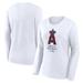 Women's Fanatics Branded White Los Angeles Angels Lightweight Fitted Long Sleeve T-Shirt