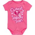 Girls Newborn & Infant Pink Jacksonville Jaguars Cutest Fan Hearts Bodysuit