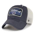 Men's '47 Navy/Natural Tennessee Titans Five Point Trucker Clean Up Adjustable Hat