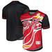 Men's Mitchell & Ness Red Miami Heat Jumbotron 3.0 Mesh V-Neck T-Shirt