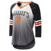 Women's G-III 4Her by Carl Banks White/Black San Francisco Giants Lead-Off Raglan 3/4-Sleeve V-Neck T-Shirt