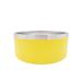 FluffyPaw Two-Toned Double Wall Insulated Dog & Cat Stainless Steel Feeder Food Bowl/Dish Metal/Stainless Steel (easy to clean) in Yellow | Wayfair