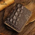 Handmade Genuine Leather Men's Wallet Women's Wallet Crocodile Pattern Short Wallet Male's Purse