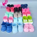 40cm Neugeborenen Baby Puppe Schuhe Schwarz Grün Blau Rosa Schuhe für 18 "Mädchen Puppe Schuhe