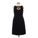 David Meister Cocktail Dress - Sheath: Black Solid Dresses - Women's Size 6