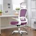 Inbox Zero Lashey Office Chair Upholstered in Indigo | 50.78 H x 19.68 W x 16.53 D in | Wayfair 8E848C87EE094C8DB94AC3B94B439659