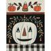 The Holiday Aisle® Jarmal Candy Corn Jack O'lantern On Canvas by Bernadette Deming Print Canvas in White | 12 H x 8 W x 1.25 D in | Wayfair