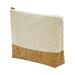 BeforeyaynCotton Canvas Organizing Bag Wood Grain Travel Washing And Storage Bag Set Environmentally Friendly Cork Makeup Bag