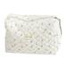 Women Cosmetic Bag Zip Quilted Makeup Clutch Handbags Portable Travel Organizer (White)