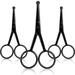 3 Pieces Nose Hair Scissors Rounded Tip Scissors Facial Hair Scissors Stainless Steel Blunt Tip Scissor for Eyebrows Nose Moustache Beard Grooming (Black)