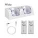 Durable With Battery Game Accessories Replacement Station USB Cable Cradle Remote Controller Charger Charging Dock WHITE