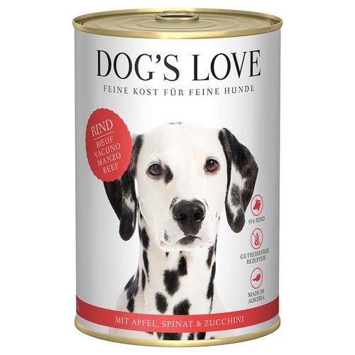 6x 400g Dog´s Love Adult Rind Hundefutter nass