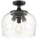 Millennium Lighting Ashford 3 Light Semi-Flush Mount Matte Black