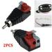 SUKIY 2Pcs Speaker Wire A/V Cable To Audio Male Rca Connector Adapter Jack Press Plug