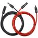 10AWG(6mmÂ²) 1 Pair Black+Red Solar Panel Extension Cable Wire Solar Adaptor Cable with Female and Male Connector