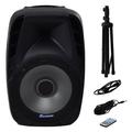 Costway Portable 15 1500W 2-way Powered Speaker Music w Illuminating Light