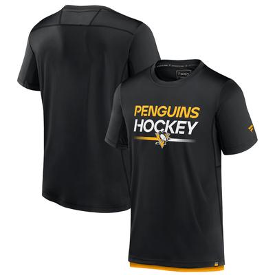 Pittsburgh Penguins Fanatics Branded Authentic Pro Kurzarm-Tech-T-Shirt – Herren Image