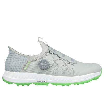 Skechers Men's Slip-ins: GO GOLF Elite 5 - Slip 'In Shoes | Size 10.5 Extra Wide | Gray/Lime | Synthetic/Textile | Arch Fit