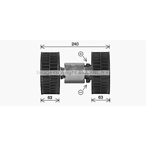 AVA QUALITY COOLING Innenraumgebläse Ø152mm 152mm für BMW 64118390935 64111374377 64118390396 BW8612