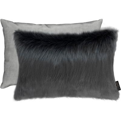 Dekokissen APELT "Lars" Gr. 1, grau (grau, schwarz, unifarben), B:35cm H:5cm L:45cm, Polyester, Dekokissen_Sitzkissen_Kissenhüllen Image