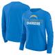 Women's Nike Powder Blue Los Angeles Chargers Modest Crop Performance Long Sleeve T-Shirt