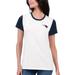 Women's G-III 4Her by Carl Banks White/Navy New England Patriots Fashion Illustration T-Shirt