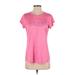 Puma Active T-Shirt: Pink Graphic Activewear - Women's Size Medium