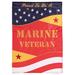 Dicksons Inc Proud to be a Marine Veteran 2-Sided Polyester 18 x 13 in. Garden Flag in Red/White/Yellow | 18 H x 13 W in | Wayfair M011854