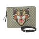 GUCCI Angry Cat Shoulder Bag 429016 GG Supreme Canvas Leather Beige Multicolor 2WAY Second Clutch