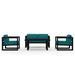 AllModern Smith 4 Piece Sofa Seating Group w/ Sunbrella Cushions Metal in Black | 54" W x 25" H | Outdoor Furniture | Wayfair