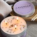 Lavender 3 Wick Soy Scented Candle in A Tin, Handmade London, Aromatherapy Candle, Relaxing Gift, Gift For Her, Thinking Of You