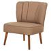 Slipper Chair - East Urban Home Upholstered Slipper Chair Polyester in Brown | 29.5 H x 25.2 W x 25.6 D in | Wayfair