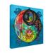 Bungalow Rose Haralamb Yin Yang Sun & Moon On Canvas by Dean Russo Print Canvas, Cotton in Blue/Green/Red | 24 H x 24 W x 2 D in | Wayfair