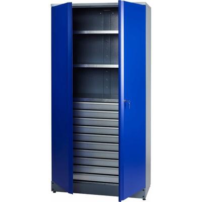 Küpper Hochschrank 70597, 91x180x45 cm, 3 Fachböden, 10 Schubladen, ultramarinblau - ultramarinblau