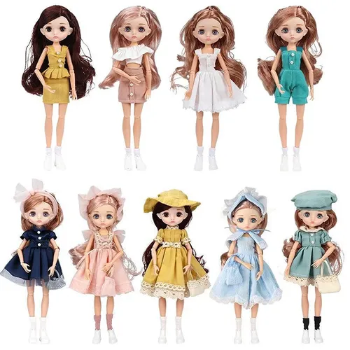 Süße 17cm / 26cm Mode Mädchen Puppen Kinder Spielzeug zarte Prinzessin Puppen Spielhaus Puppe