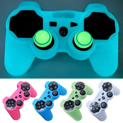 Glow in Dark Weichem Silikon Fall Für PS3 Controller Spiele Zubehör Gamepad Joystick Abdeckung Für