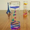 Hourglass Timer Double Colors Oil Hourglass Liquid Floating Motion Bubbles Timer Desk Decors